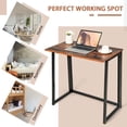 thumbnail image 4 of Spaco 31 Inch Space-saving Folding Computer Desk for Home Office-Rustic Brown, Office Desk, Gaming Computer Desks for Study,Working,Writing, 4 of 8