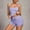 Purple, variant on Women 2 Piece Y2K Pajama Set Sleeveless Square Neck Crop Cami Tops and Drawstring Shorts Lounge Sleepwear PJ Set