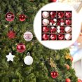 thumbnail image 1 of Christmas 52 Hanging Ornaments Christmas Tree Ornaments Pendant Plastic Five Pointed Star Painted Set Christmas Decoration, 1 of 6