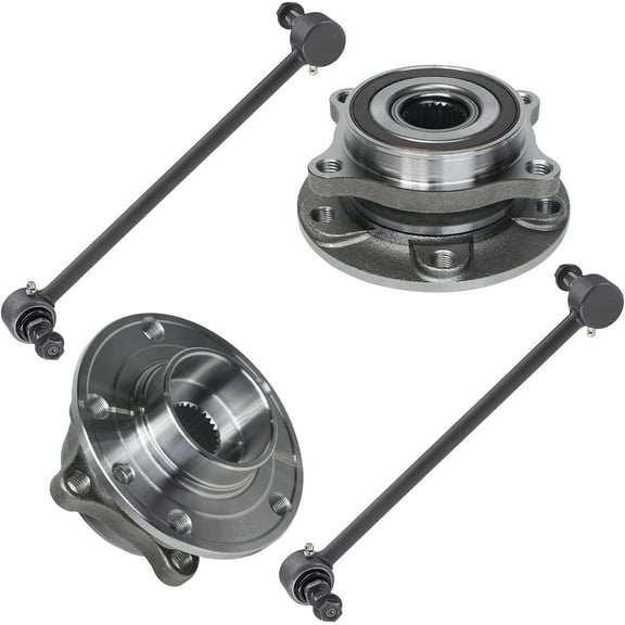 Detroit Axle - Front Wheel Hub Bearings Sway Bar Links Replacement for 2015 2016 2017 200 S Limited LX C - 4pc Set