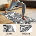 thumbnail image 4 of Black and White Chevron Pattern Hot Yoga Mat Towel Non Slip for Hot Yoga - Quick-Drying Yoga Mat Cover with 4 Corner Pockets with Travel Bag - Hot Yoga Towel Non Slip 70"x26", 4 of 6