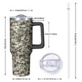 thumbnail image 3 of Camouflage 40oz Tumbler– Stainless Steel Insulated Tumbler with Handle and Straw, Large Capacity Travel Cup for Hot & Cold Drinks, 3 of 6
