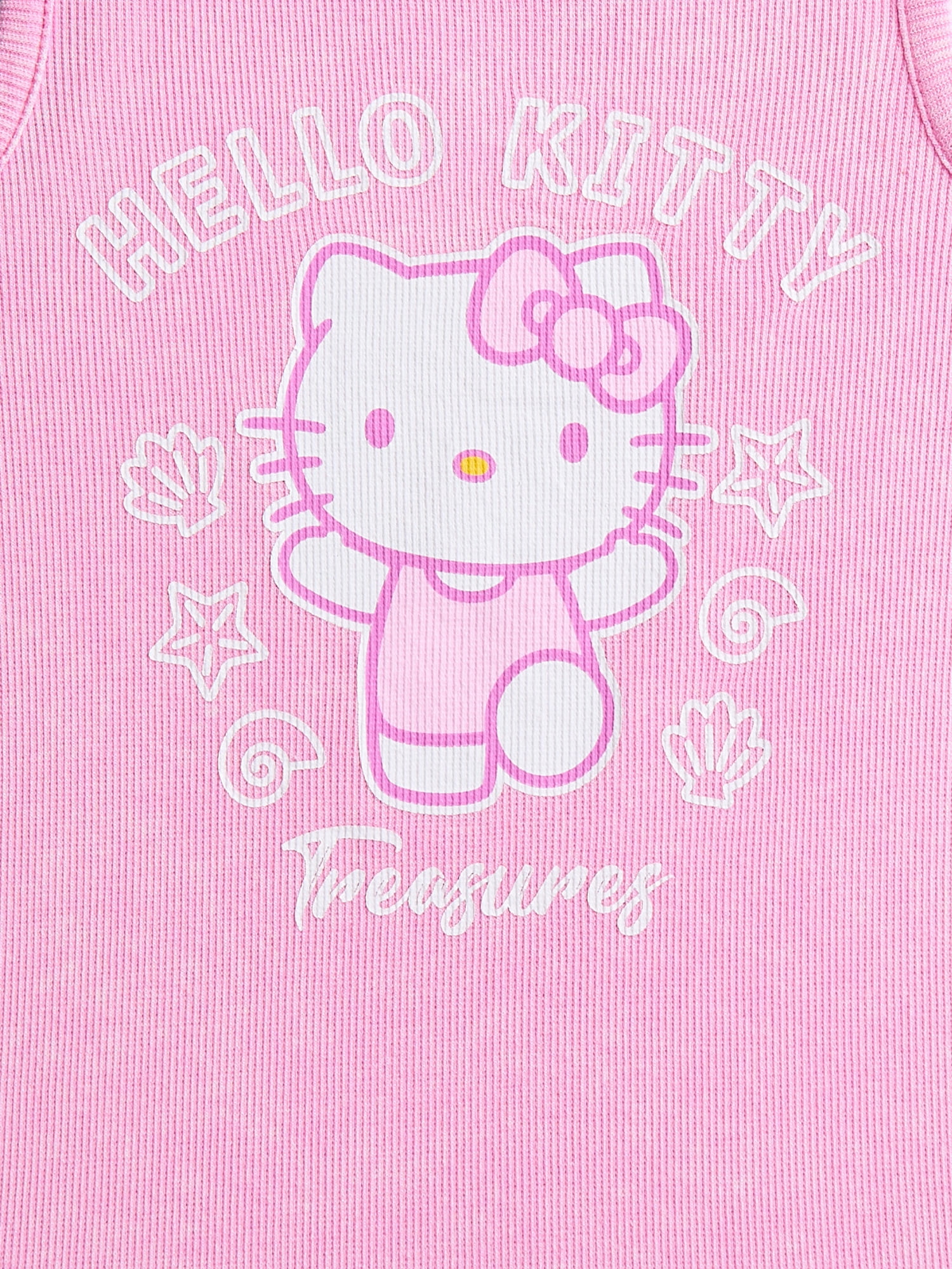 Sanrio Hello Kitty Girls Mineral Wash Graphic Tank Top, Sizes 4-16