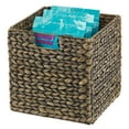 thumbnail image 5 of mDesign Woven Hyacinth Kitchen Storage Organizer Basket Bin, 4 Pack, Black Wash, 5 of 7