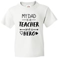 thumbnail image 3 of Inktastic My Dad is a Teacher and a Hero Youth T-Shirt, 3 of 5