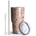 thumbnail image 2 of 30oz Autumn Fall Leaves Pattern Tumblers Stainless Steel Tumbler with Lid and Straw,Vacuum Insulated Double Wall Travel Tumbler Cups Mug with Cleaning Brush for Coffee,Tea, 2 of 7