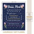 thumbnail image 5 of Bonus Mom Gifts, Gifts for Step Mom from Daughter, Bonus Mom Christmas Birthday Gifts, Wedding Gifts for Bonus Mom, Best Step Mom Gifts Ideas, Gifts for Step Mom for Christmas Blanket 50"x60", 5 of 6