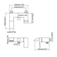 thumbnail image 5 of Wall Mounted Bathroom Bathtub Faucet with Hand Shower, Single Handle Tub Filler, 5 of 5