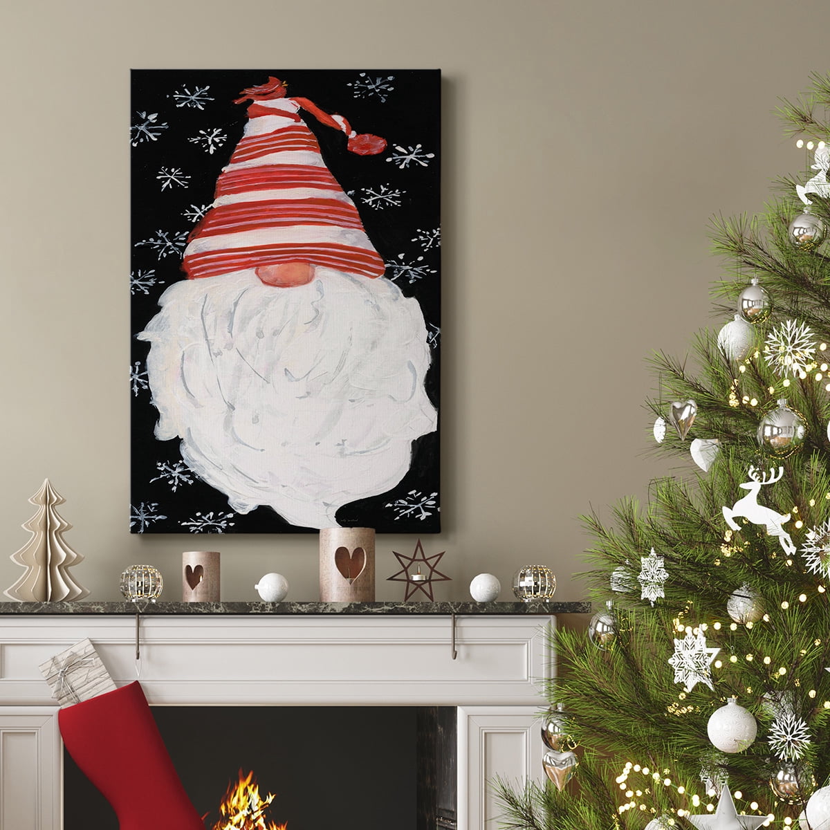 Winter Snow Gnome- Gallery Wrapped Canvas