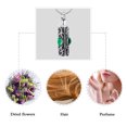 thumbnail image 5 of Crystal Cremation Urn Necklace for Ashes Keepsake Cremation Jewelry for Human Ashes Stainless Steel Memorial Pendant with Flower, 5 of 7