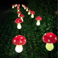 thumbnail image 1 of YZYOE Paquete de 20 Luces Solares LED para Exterior, Mini Setas Rojas, Luz Cálida, Impermeables, para Decoración de Jardín con 8 Modos de Iluminación, 1 of 6