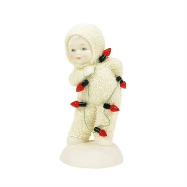 Snowbabies Cloaked in Christmas Spirit Porcelain Figurine 4.1in H