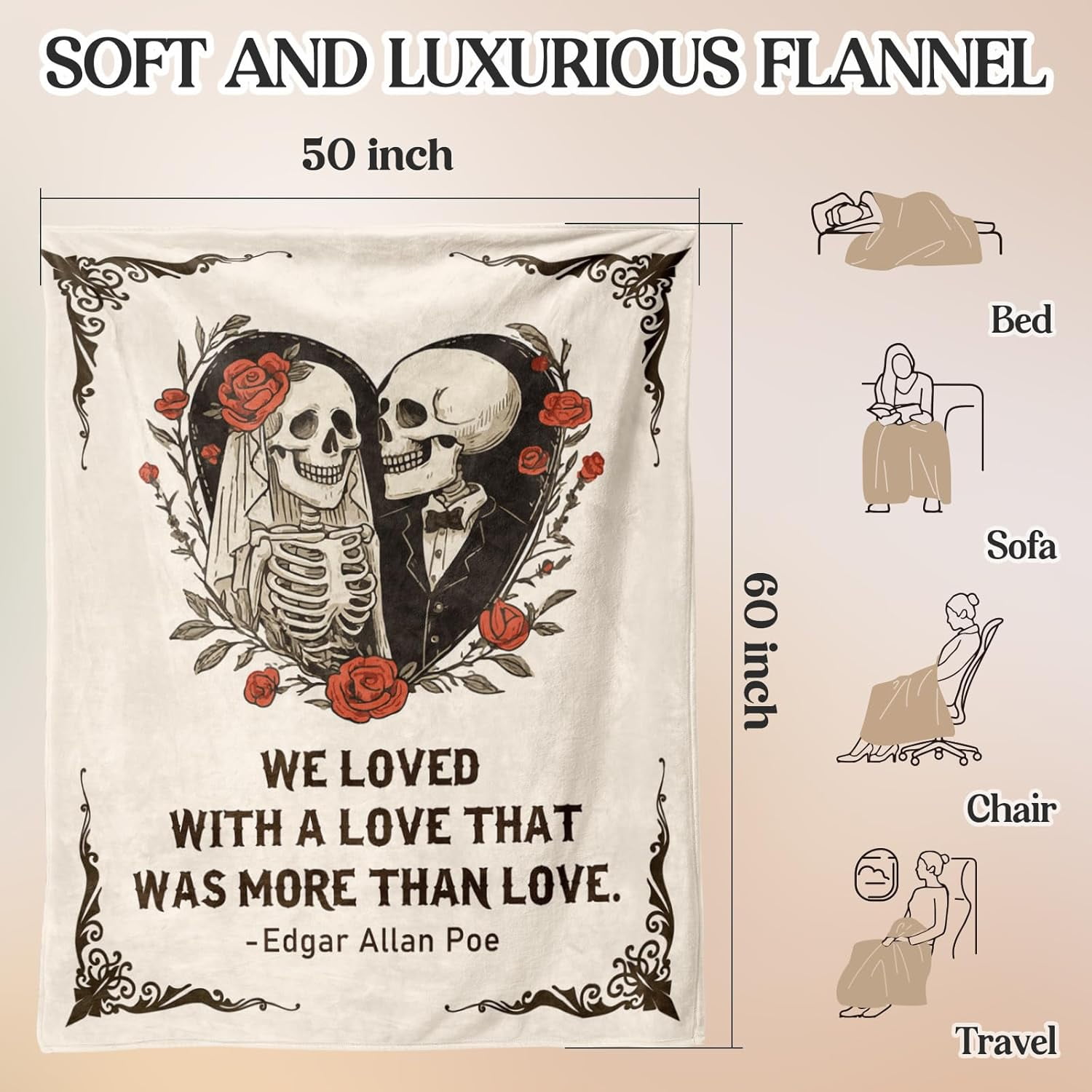 Gifts for Her Him, Anniversary Blanket Gifts for Men Women, Anniversary Wedding Gifts for Wife Husband Couples Newlyweds, I Love You Gift, Christmas Birthday Present for Boyfriend Girlfriend