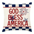 thumbnail image 5 of Littleplum Patriotic Decor-Throw Pillow Covers,4th of July Pillow Case for Independence Day,Memorial Day,Veteran's Day,USA,American Summer Outdoor Red White Blue Decorations,18x43 Inch,Style T, 5 of 9