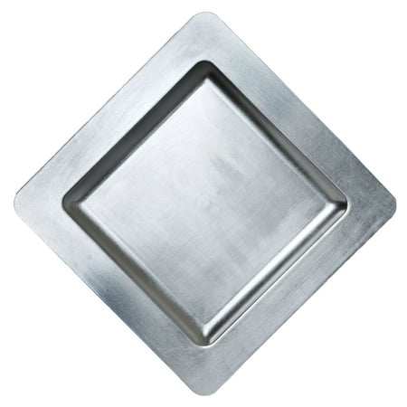 Square Charger BalsaCircle 6 pcs 11.5-Inch Metallic Square Rimmed Charger Plates Dinner Party Wedding Supplies for all Holidays ()