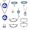 thumbnail image 1 of 12 Uds llave de ojo azul turco 3*3CM variedad colgante de mal de ojo collar, 1 of 5
