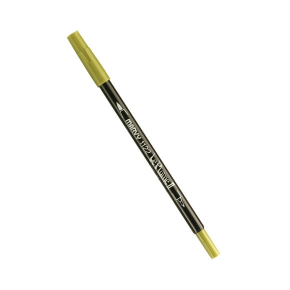 Uchida Marvy Extra Fine Tip Le Plume II Double Ender Marker Pen Art Supplies, Jungle Green