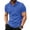 Blue, variant on Men's Short Sleeve Polo Shirt Comfy Fashion Collared Relaxed Fit Loose Button Down Summer Shirts Solid Men's Tops Light Brown 3XL