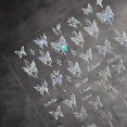thumbnail image 3 of Pegatinas de uñas populares, elegantes pétalos blancos semitransparentes, mariposas, coloridos fragmentos de vidrio de aurora con pegatinas adhesivas para uñas, 3 of 3
