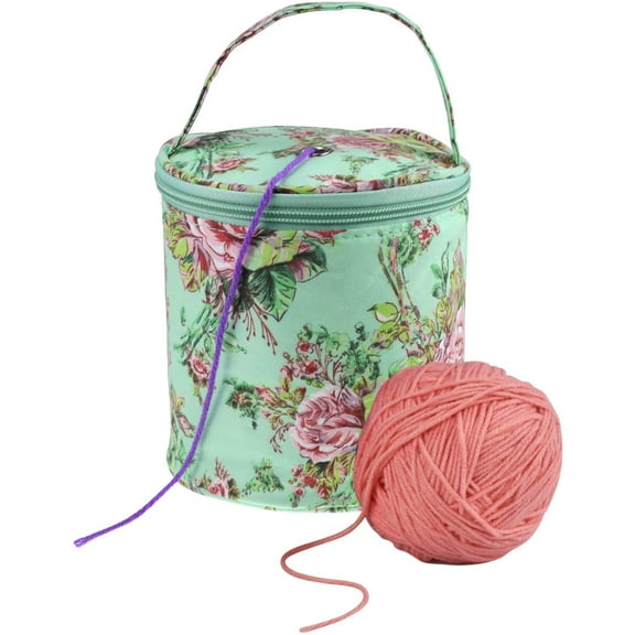 Mini Yarn Bag Yarns Drum Small Knitting Bag Yarn Storage Bag for Store Crochet Hooks Unfinished Project and Skein of Yarn