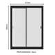 thumbnail image 3 of Ropero Closet Madesa Dallas 2 Puertas Corredizas 2 Cajones Negro/Blanco, 3 of 5