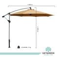 thumbnail image 3 of Sombrilla Para Jardín Exterior Plegable 3mts Con Inclinacion caqui Sky Green DS-S2, 3 of 8