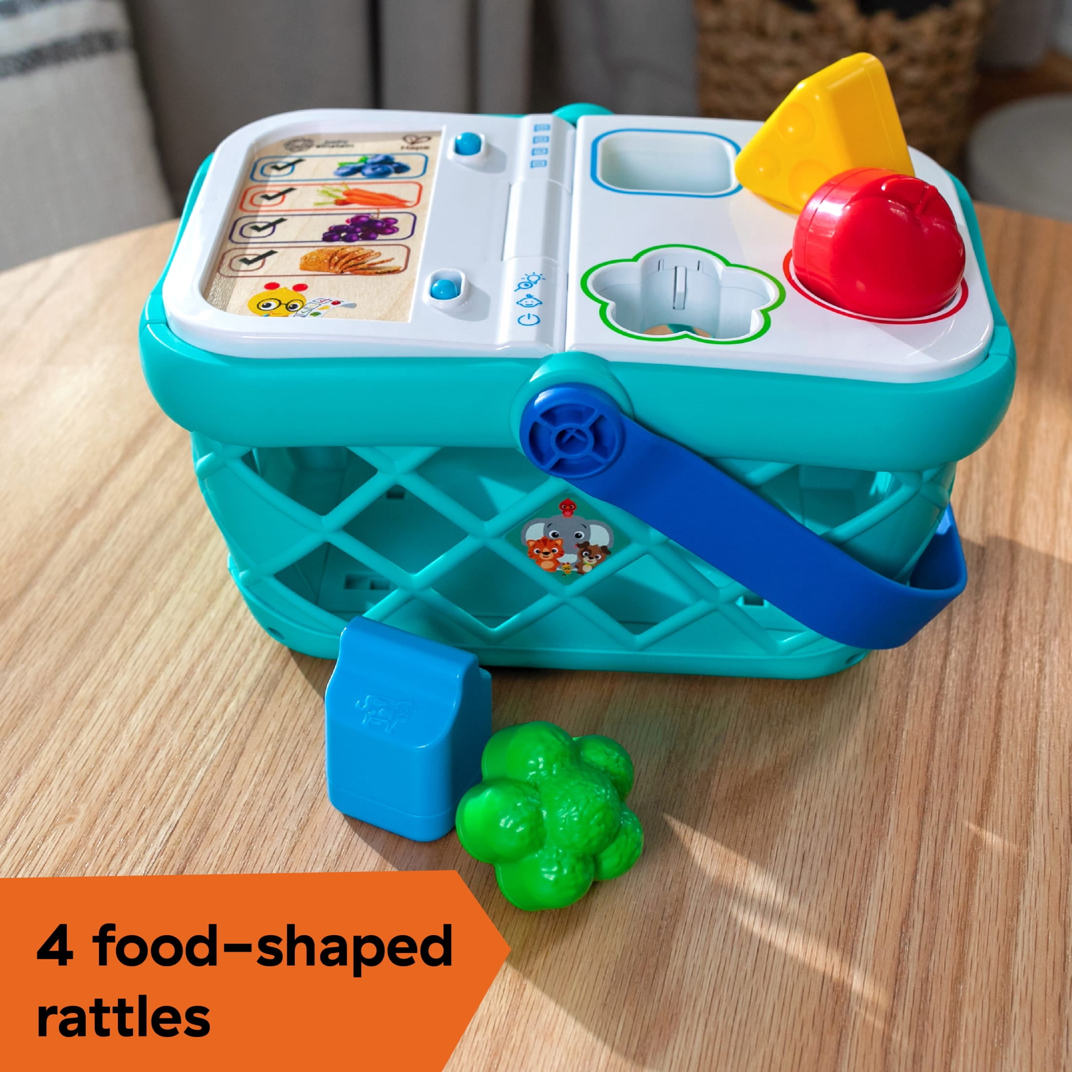 Baby Einstein + Hape Shopping Basket Pretend to Shop Toy, Ages 9 Months and Up