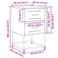 thumbnail image 2 of vidaXL Bedside Cabinet Black Steel Medium Bedside Cabinet Rectangular, 2 of 5