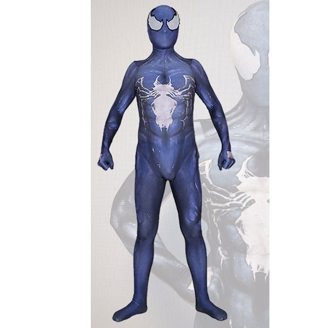 Disfraz de superhéroe de Halloween para adultos y niños, mono completo de Venom, Symbiote, Spiderman, Zentai, segunda piel, mono de fiesta para hombres Fivean unisex