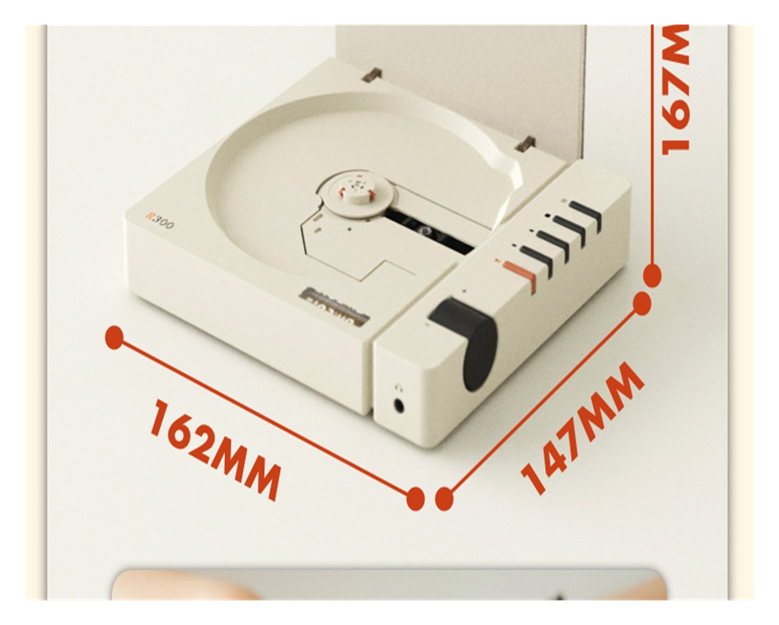 Experience Nostalgia with R300 Retro CD Player - High-Quality Bluetooth Listening Album