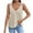 Beige, variant on Admvng Summer Tops for Women Plus Size Casual V-Neck Solid Lace Sleeveless T-shirt Blouse S-3XL