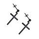 thumbnail image 4 of Aretes de Crucifijo Salvador Acero Inoxidable 316L para Mujer y Hombre, 4 of 7