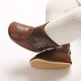 thumbnail image 2 of Baby Boys Girls PU Leather Cowboy Boots Newborn Soft Sole Non-Slip Bootie Crib Shoes 0-18M, 2 of 9