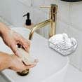 thumbnail image 3 of 4 Clear Soap Dish Suction Cup Drain Holder Bar Saver Tray Bathroom Shower Rack, 3 of 4