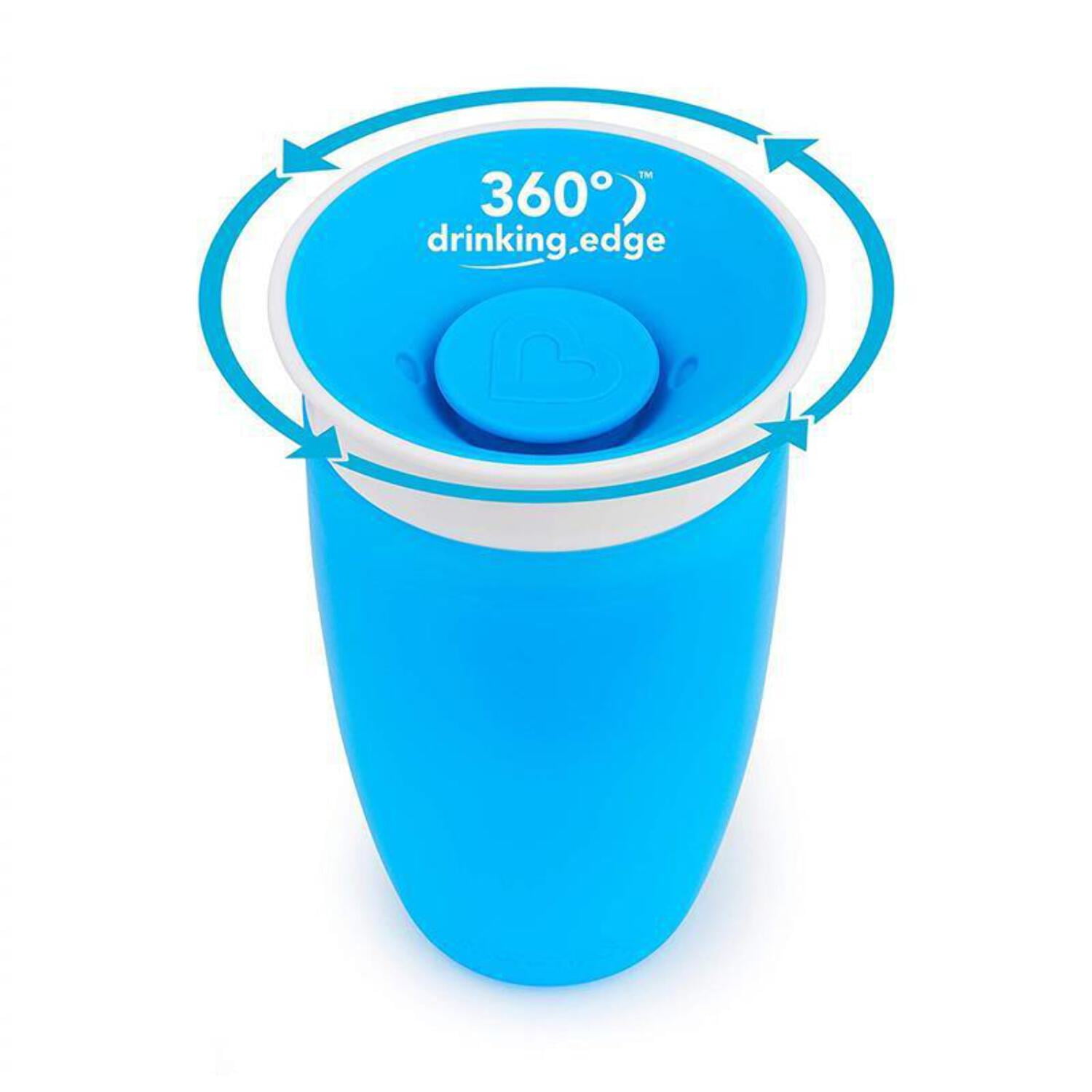 Munchkin® Nibbles & Giggles Toddler Gift Set, Includes 10 oz Miracle® 360° Sippy Cup and Snack Catcher, Blue