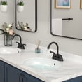 thumbnail image 3 of Logmey Double Hole 2-Handle Vessel Bathroom Faucet Bathroom Vanity Sink Faucets in Matte Black with Pop Up Drain, 3 of 9