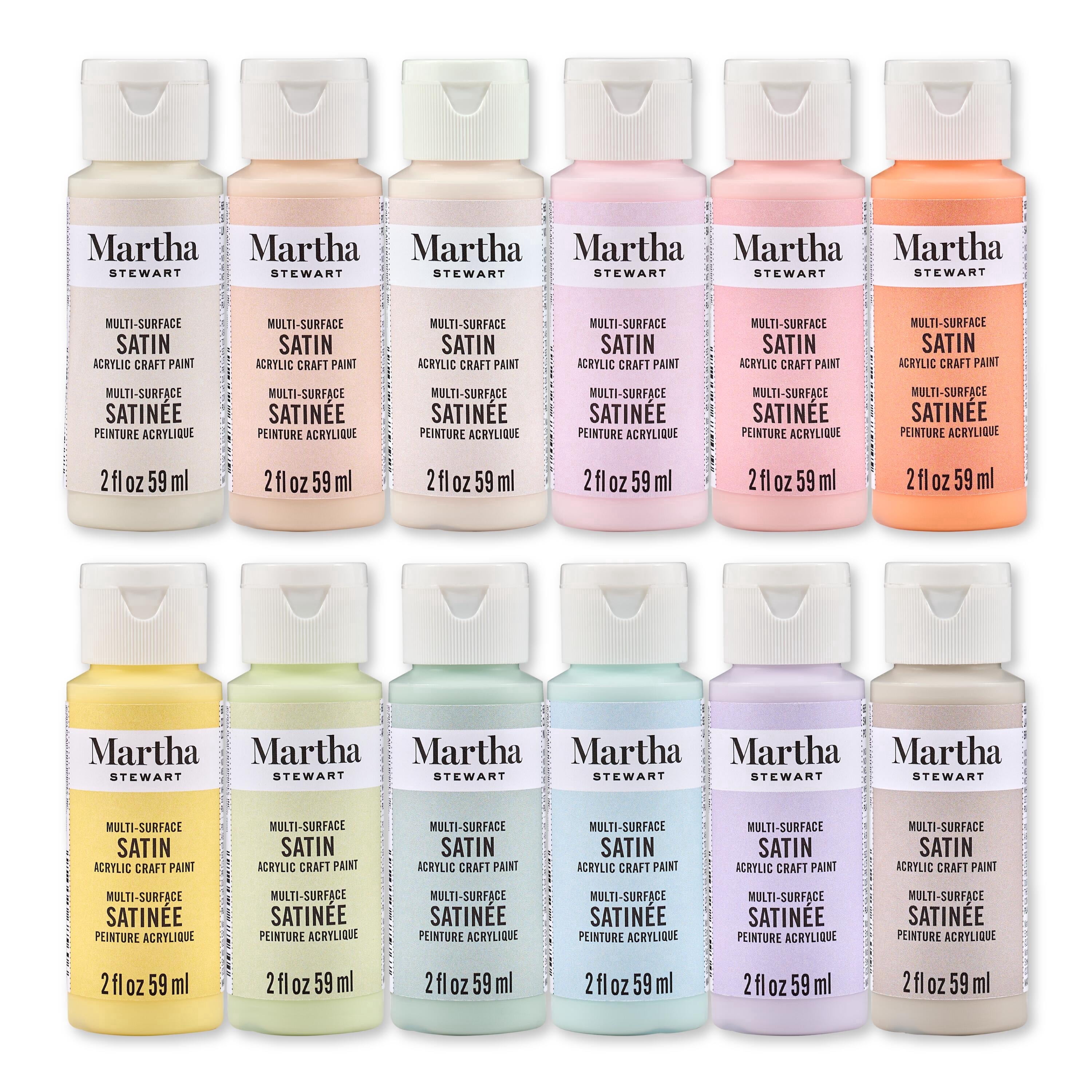 Martha Stewart 12-Color Multi-Surface Acrylic Paint Set, Satin photo 1
