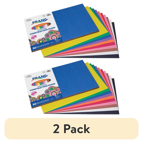 (2 pack) Pacon Construction Paper Assorted 12x18, 50ct.