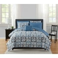 thumbnail image 2 of CURATED COLLECTION 12-Piece Bed in a Bag Blue & Gray Geometric, Queen, 2 of 13