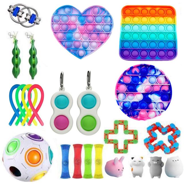 TheFound Sensory Toys Set Stress Relief Finger Training Dimple Games Kit