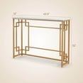 thumbnail image 3 of Gymax Table Console Moderne Étroite pour Entrée avec Cadre Doré Géométrique, 3 of 10