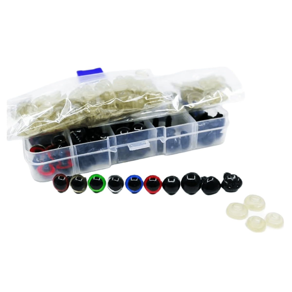 GEIWOGUO 100pcs 10/12mm Color Plastic Crafts Safety Eyes Nose for Teddy Bear Soft Toy Animal Doll Amigurumi DIY Accessories