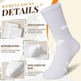 thumbnail image 3 of NANAhuang White Socks for Women Crew Soft Cotton Thin Casual Calf Socks 6 Pairs, 3 of 6