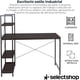 thumbnail image 3 of SELECTSHOP Escritorio con Repisa para Computadora o Laptop Diseño Minimalista Mesa Moderna con Estructura Resistente Mueble para Casa o Oficina Resistente Soporta hasta 120 Kg (Negra), 3 of 9