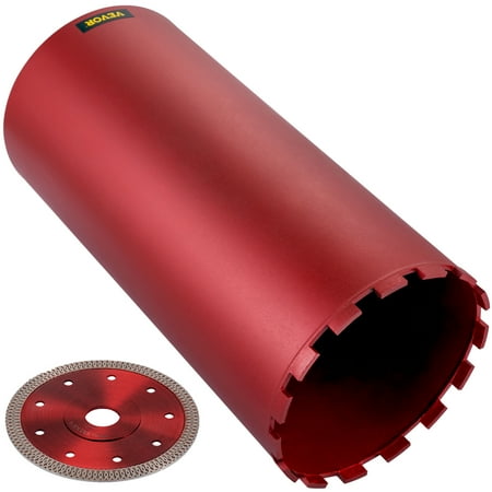 

VEVOR Diamond Core Drill 8 /203mm Diameter Core Drill Bit 14 /355mm Concrete Core Drill Bit 5/8 -11 Thread Core Bit Dry/Wet Drill Core Bits w/a Blade Diamond Wet Coring Bit For Concrete Brick