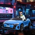 thumbnail image 2 of Kids Bikes Aosom Kids Ride on Car, 12V Licensed Audi RS E-tron GT 3.1 MPH Electric Car for Kids, Ride-on Toy for Boys and Girls with Remote Control, 4 Wheels with Suspension, Horn, Music, Lights, Blu, 2 of 11