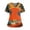 Orange, variant on Nurse Uniforms for Women Hawaiian Short Sleeve Medical Scrub Top V-Neck Tropical Palm Tree Print Beach Tshirts Working Uniform