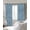 Blue, Sky, Denim, variant on Beige Burlap Texture Blackout Curtains for Bedroom/Living Room, Thermal Insulated Kitchen Curtains, Farmhouse Nature Linen Grain Grommet Darkening Window Treatment Drapes 27.5"x39"x2