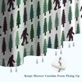 thumbnail image 6 of Green Bigfoot and Tree Pattern Shower Curtain 84"x72" ,Bathroom Decorative Shower Curtains Set with 12 Hooks,Modern Waterproof Washable Shower Curtain, 6 of 6