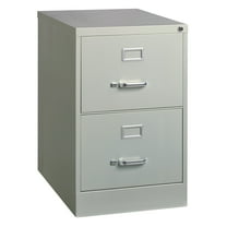 Hirsh 25" Deep 2 Drawer Legal Width Metal Vertical File Cabinet, Commercial Grade, Gray